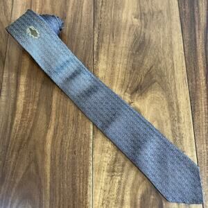 60s MCM Necktie Skinny Narrow Tie Rat Pack Madmen Atomic Age Crest Glimmer Silk